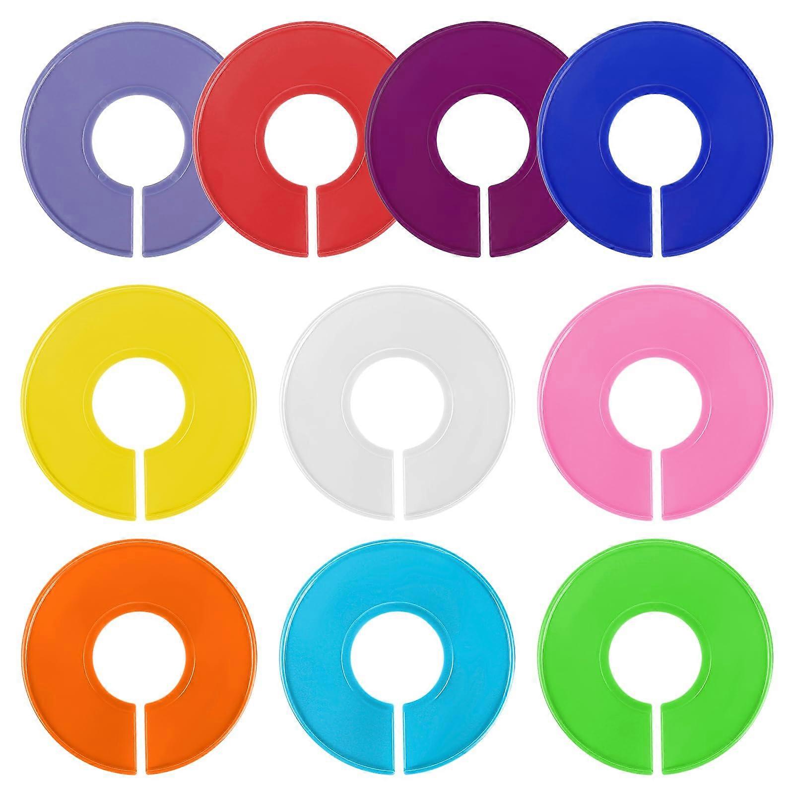 10 PCS Closet Dividers Color Coded Plastic Hanger Size Labels for Clothing Rack and Wardrobe