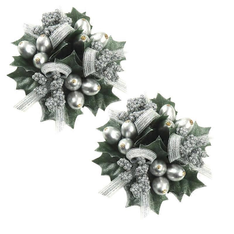 2-pack candle sleeves for crown candles, silver-colored from Swerox