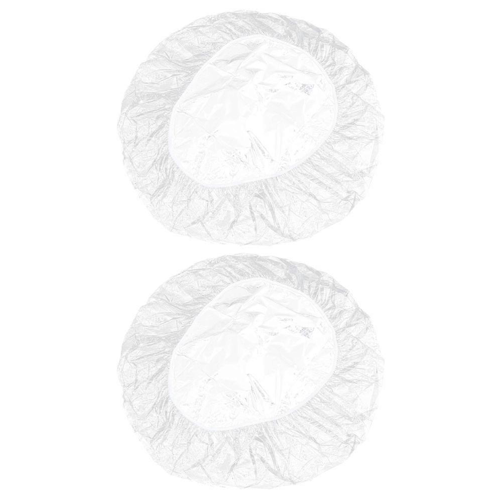 6Pcs Round PVC Fitted Table Covers Ideal For Dining Table And Buffet Occasions With Oil-Proof Functionality In Transparent Finish
