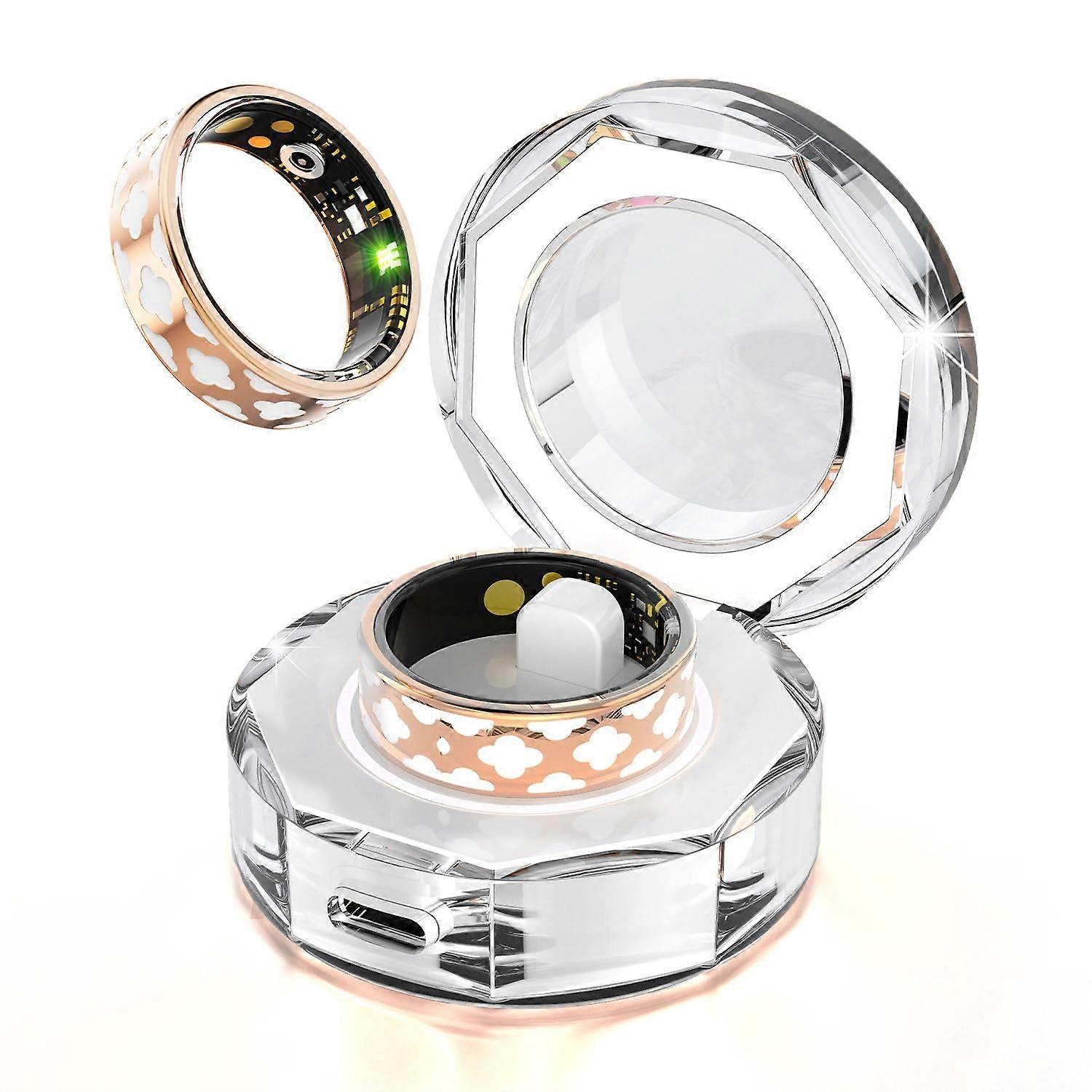 Smart Ring Fitness Tracker with Heart Rate and Sleep Monitor, IP68 Waterproof, 12#