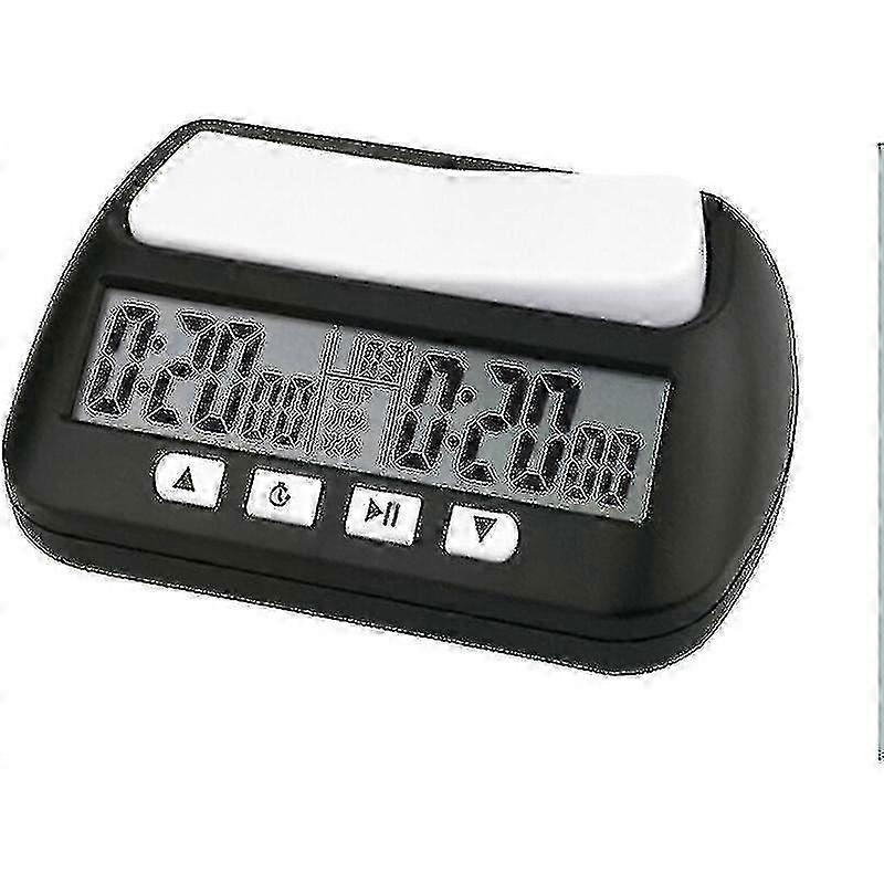 Professional Chess Clock Electronic Board Game Competition Time Counter Countdown Compact,black