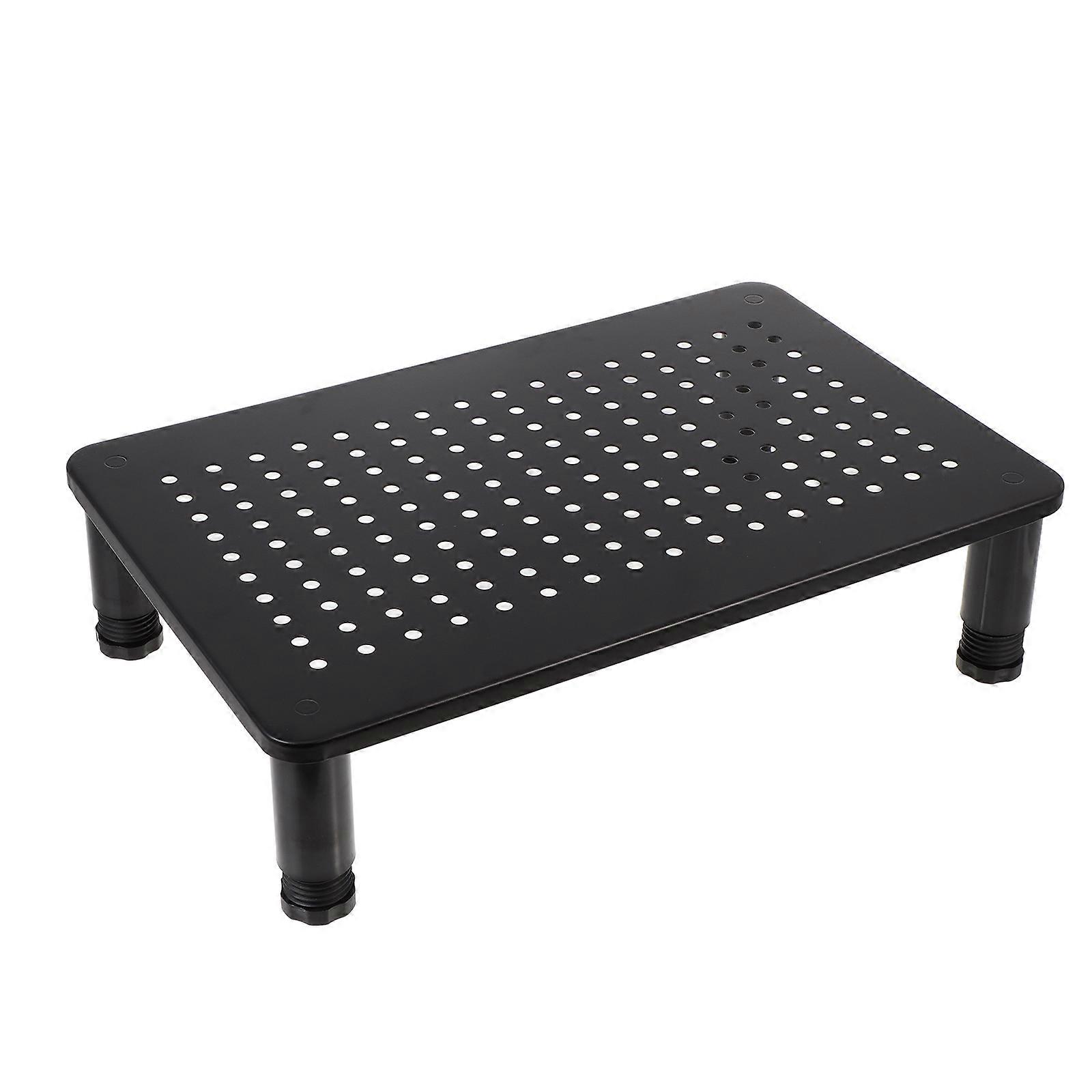 Monitor Riser Stand for Desktop Computer Adjustable Black Iron Plastic