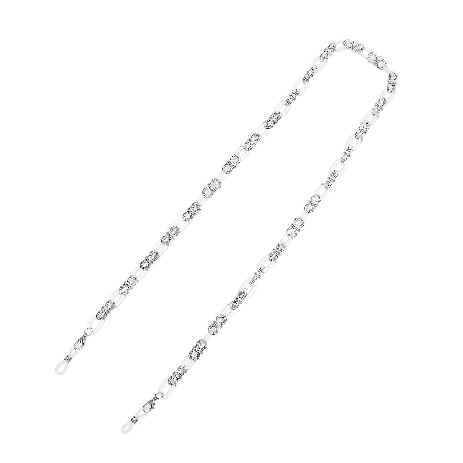 Silver Glasses Chain for Anti-Lost Use with Anti-Skid Decorative Function
