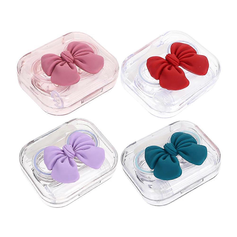 Contact-Lens Box Contact Lens Case for Storage Use 4Sets Lightweight Plastic