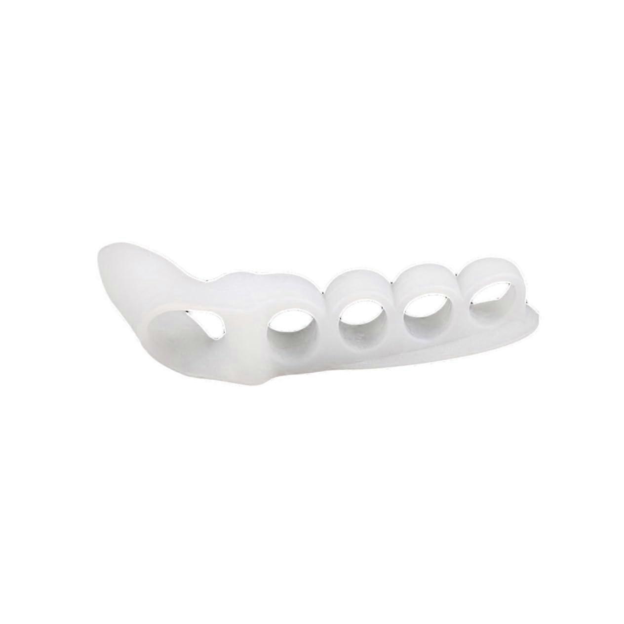 Toe Separators Bunion Corrector Gel Silicone Spacers for Overlapping Toes Foot Alignment White