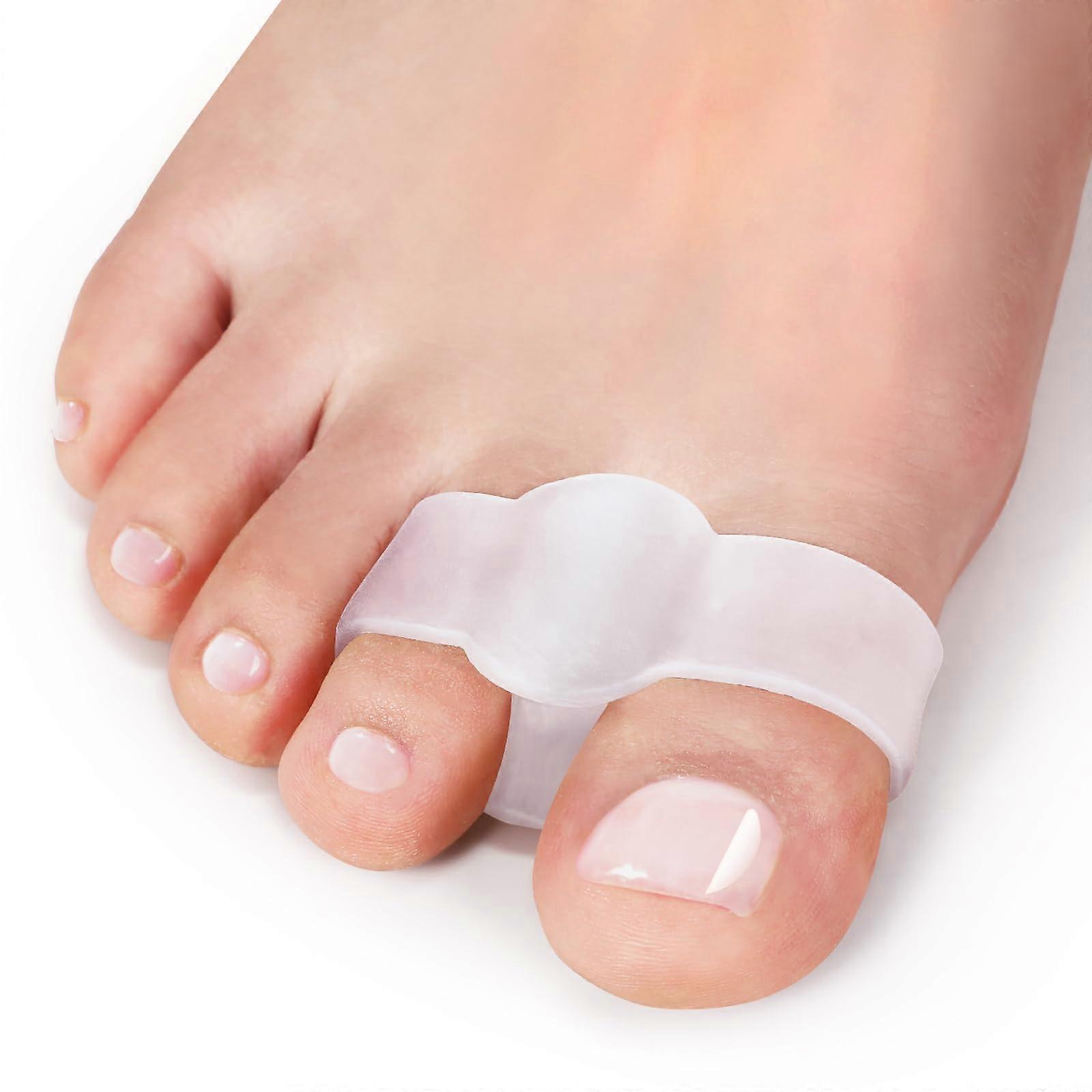 Bunion Corrector Gel Toe Separators with Dual Ring Fit for Alignment and Overlapping Toes, Clear