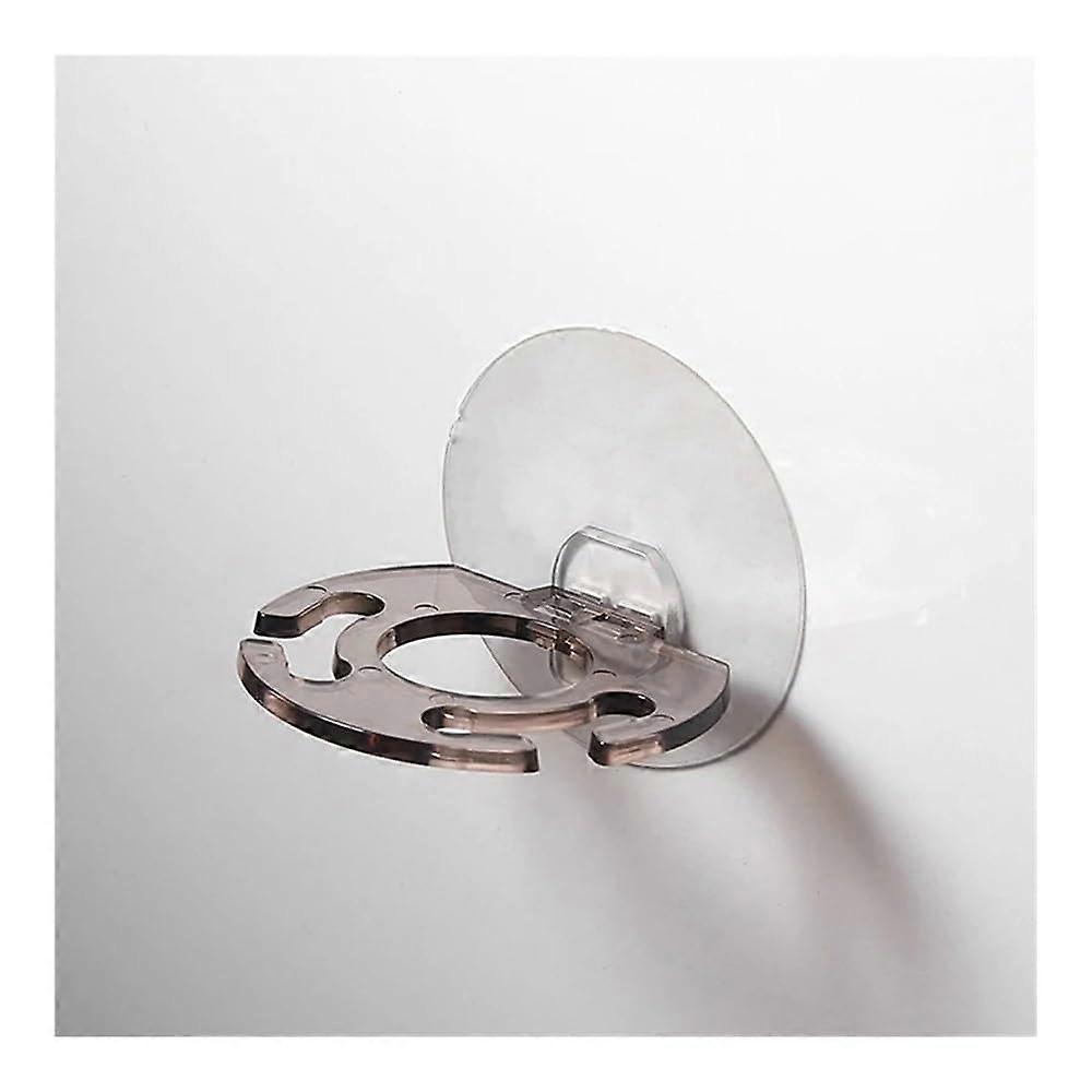 Wall Mounted Toothbrush Holder 3PCS Self Adhesive MultiCompartment Bathroom Organizer Gray