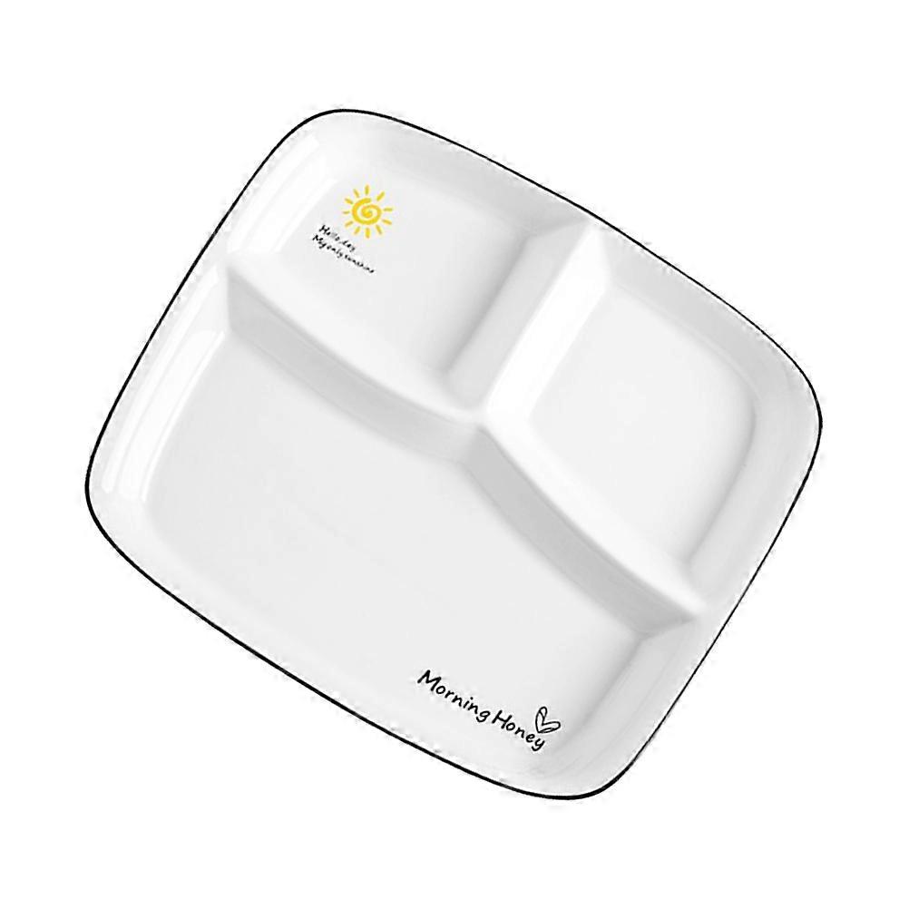 Creative Ceramic Divider Plate for Storage 1Pcs Three-Compartment Premium Plate