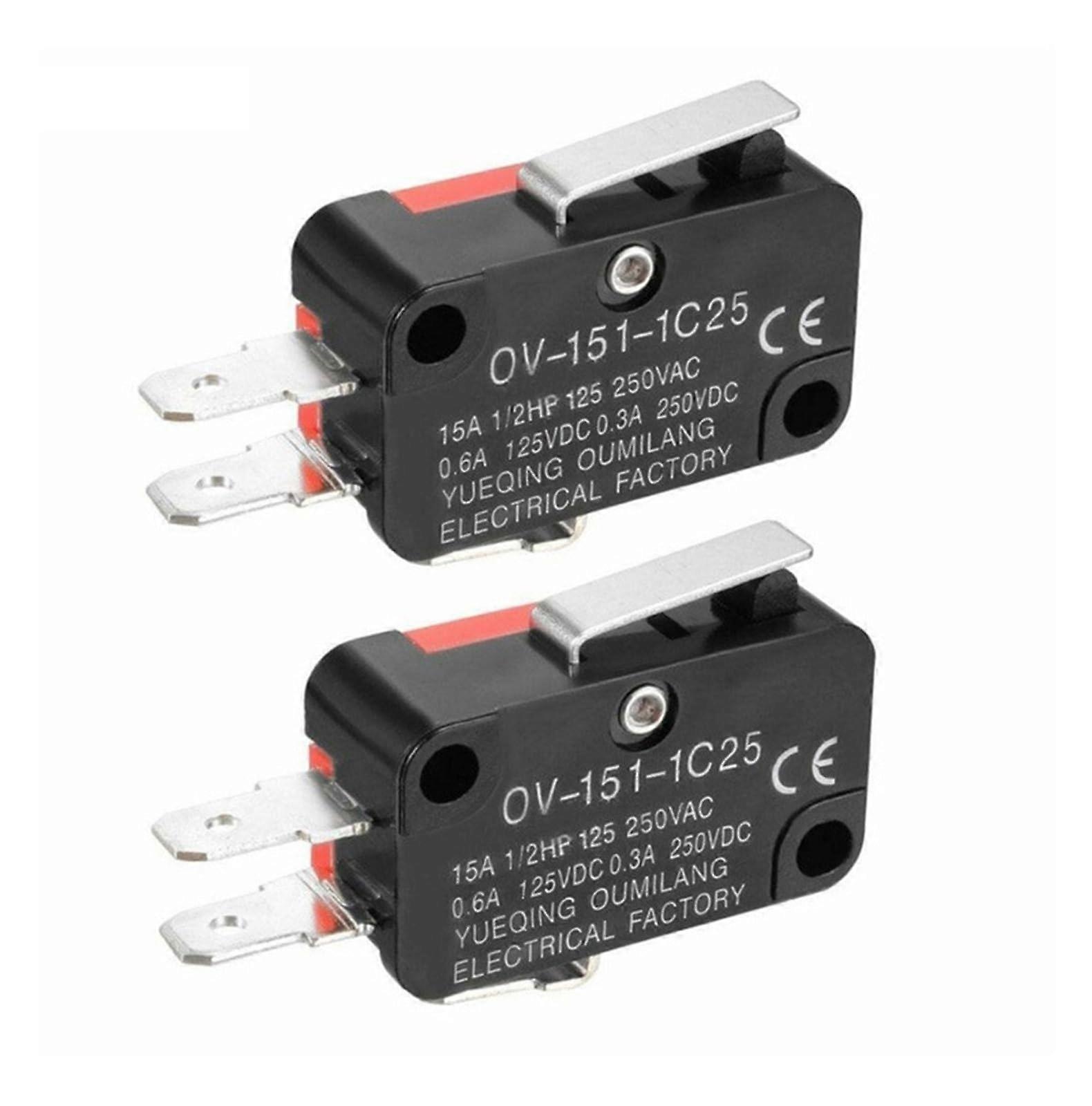 10PCS 15A SPDT Limit Switch Push Button Momentary Snap Action Travel Switch