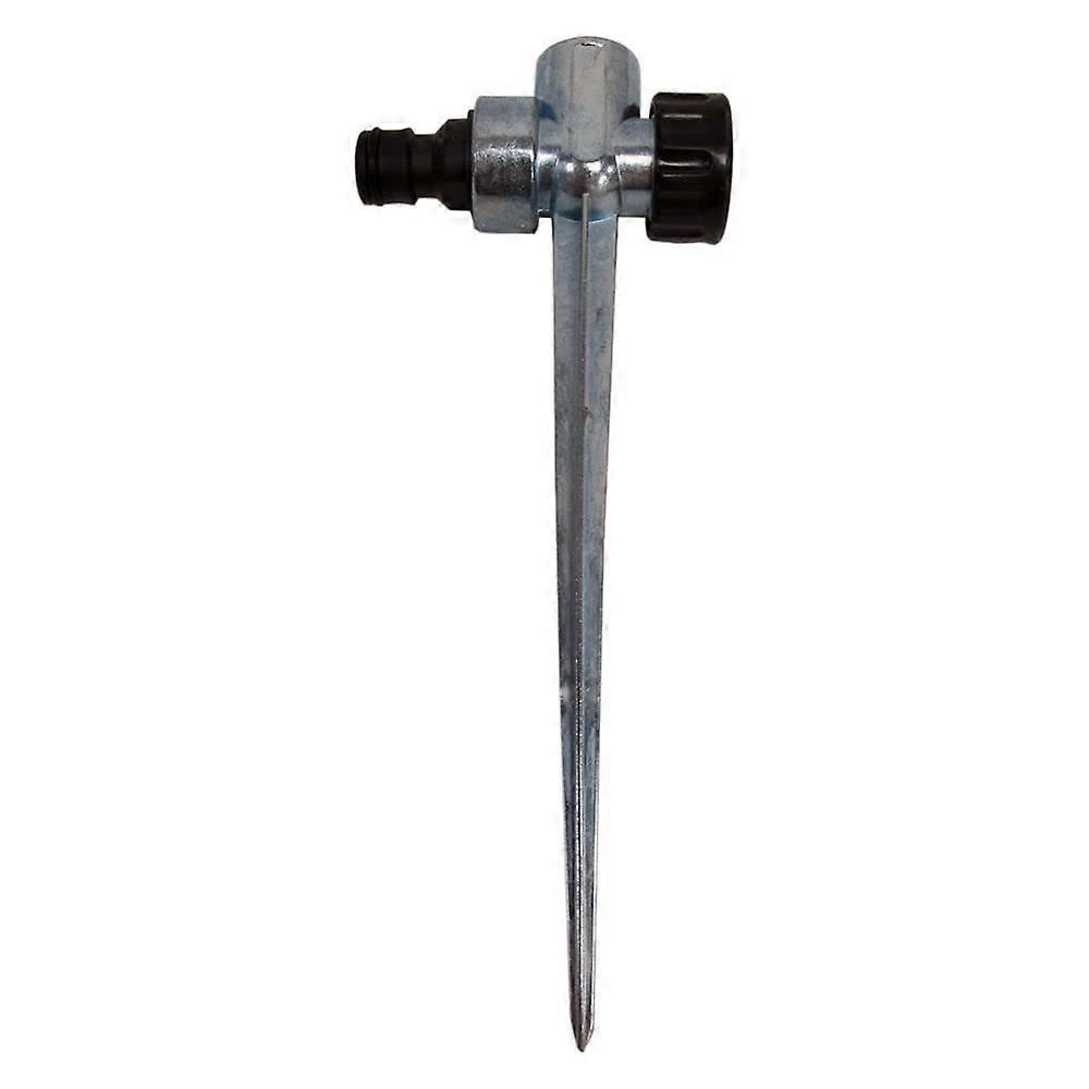 Zinc Sprinkler Ground Spike with Quick Hose Connector, 1/2 Inch Threaded Linkable Stake