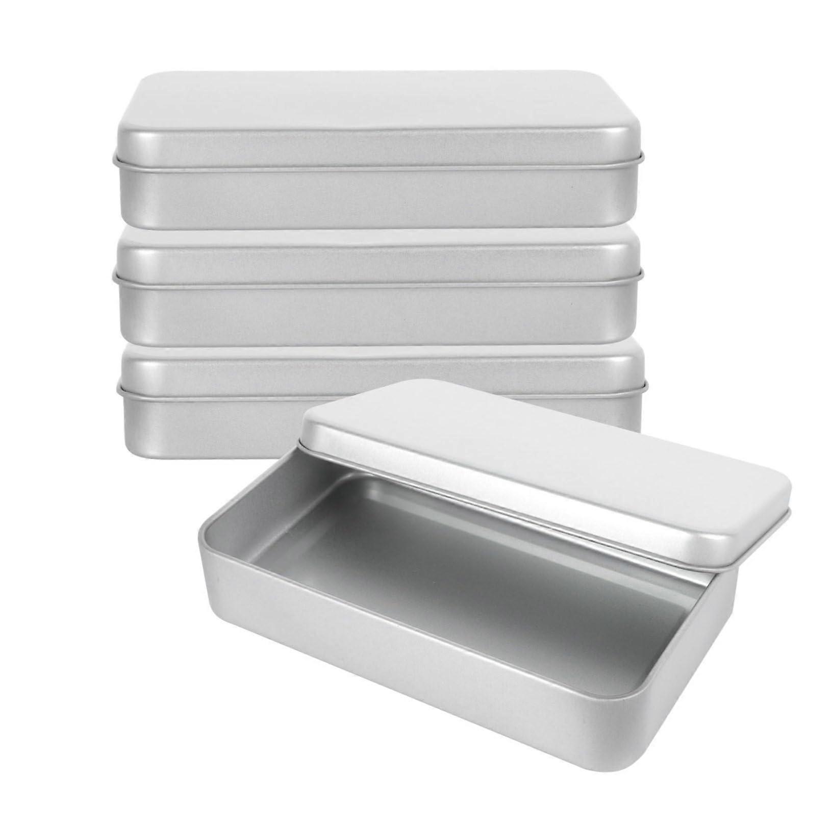 4Pcs Metal Trading Card Storage Case Compact Playing Card Storage Tin GiftReady Set