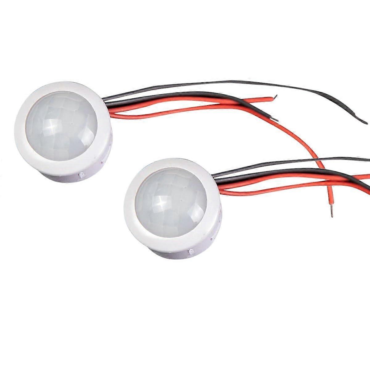 2Pcs Motion Sensor Light Switch Indoor Outdoor PIR Detector AC110240V DC1224V Smart Detection