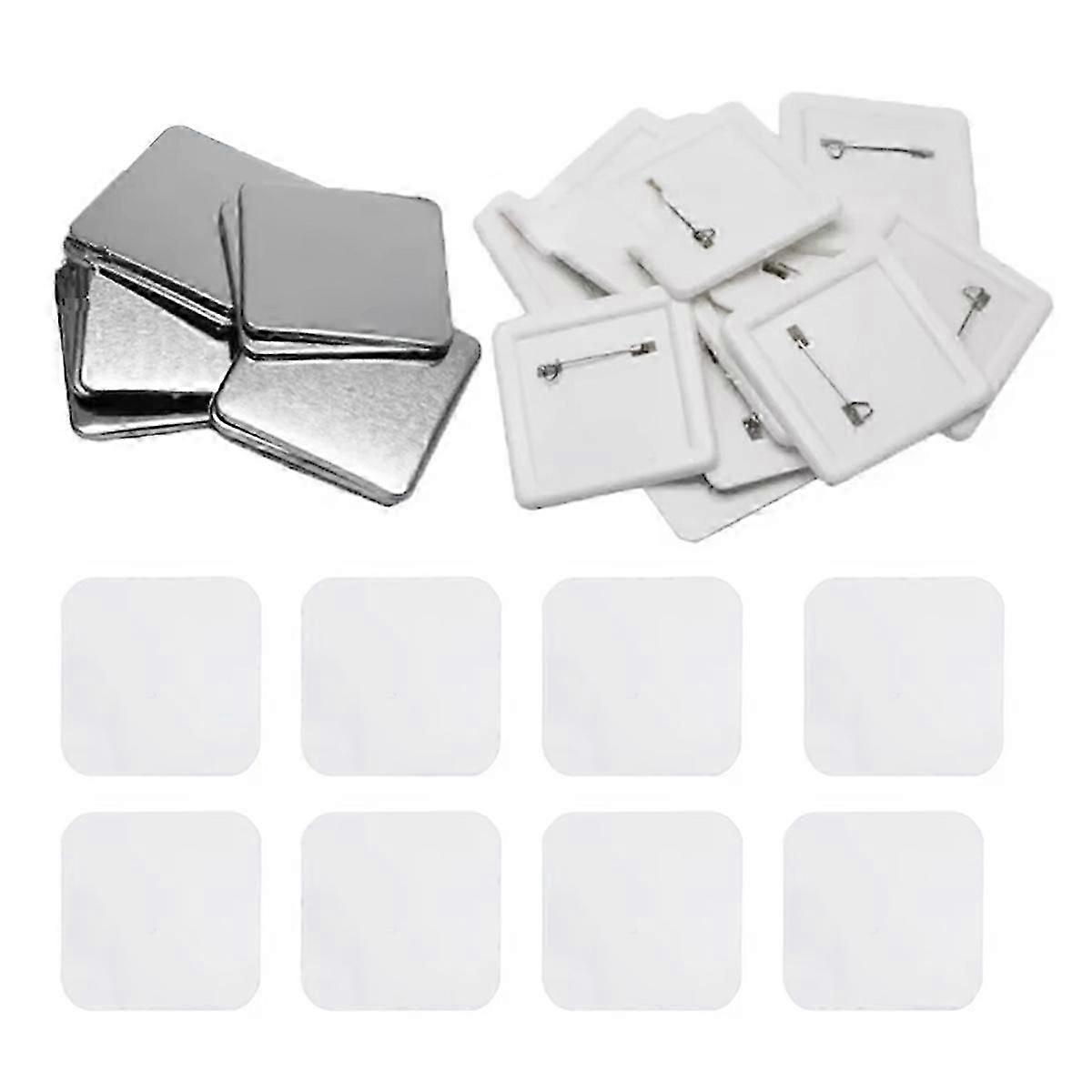 Square DIY Blank Pin Button Badges Material 50x50mm