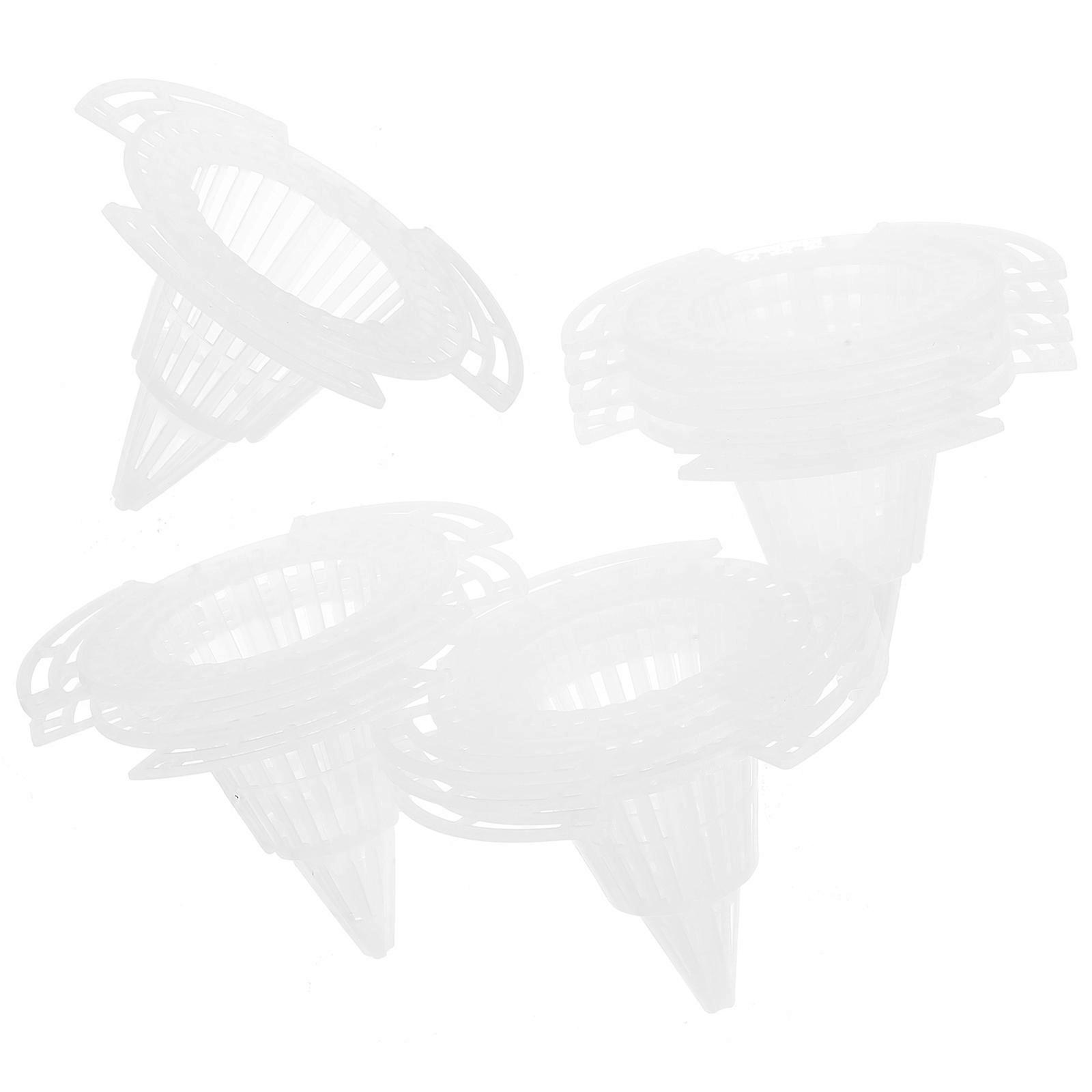 Cone Planter Mesh Pads Flowerpot Drainage Solution 20Pcs White PVC