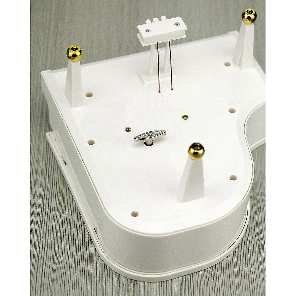 Creative Music Box Clockwork for Decoration White Beautiful Ornament