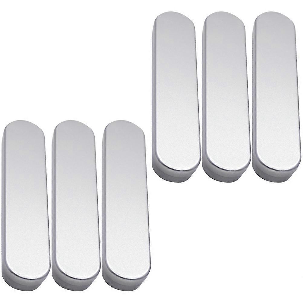 Silver Metal Rectangular Storage Boxes for Household Use 18Pcs Portable Tinplate Containers