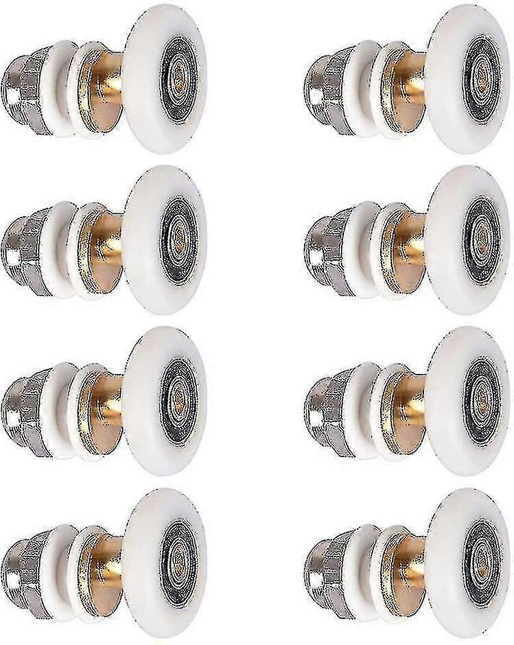 Shower Door Roller Caster Wheel Replacement Set, 8pcs, 23mm Diameter