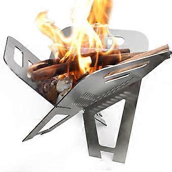 Portable Camping Fire Pit Foldable Steel Design Small Wood Burning Firepit for Solo Outdoor Hiking