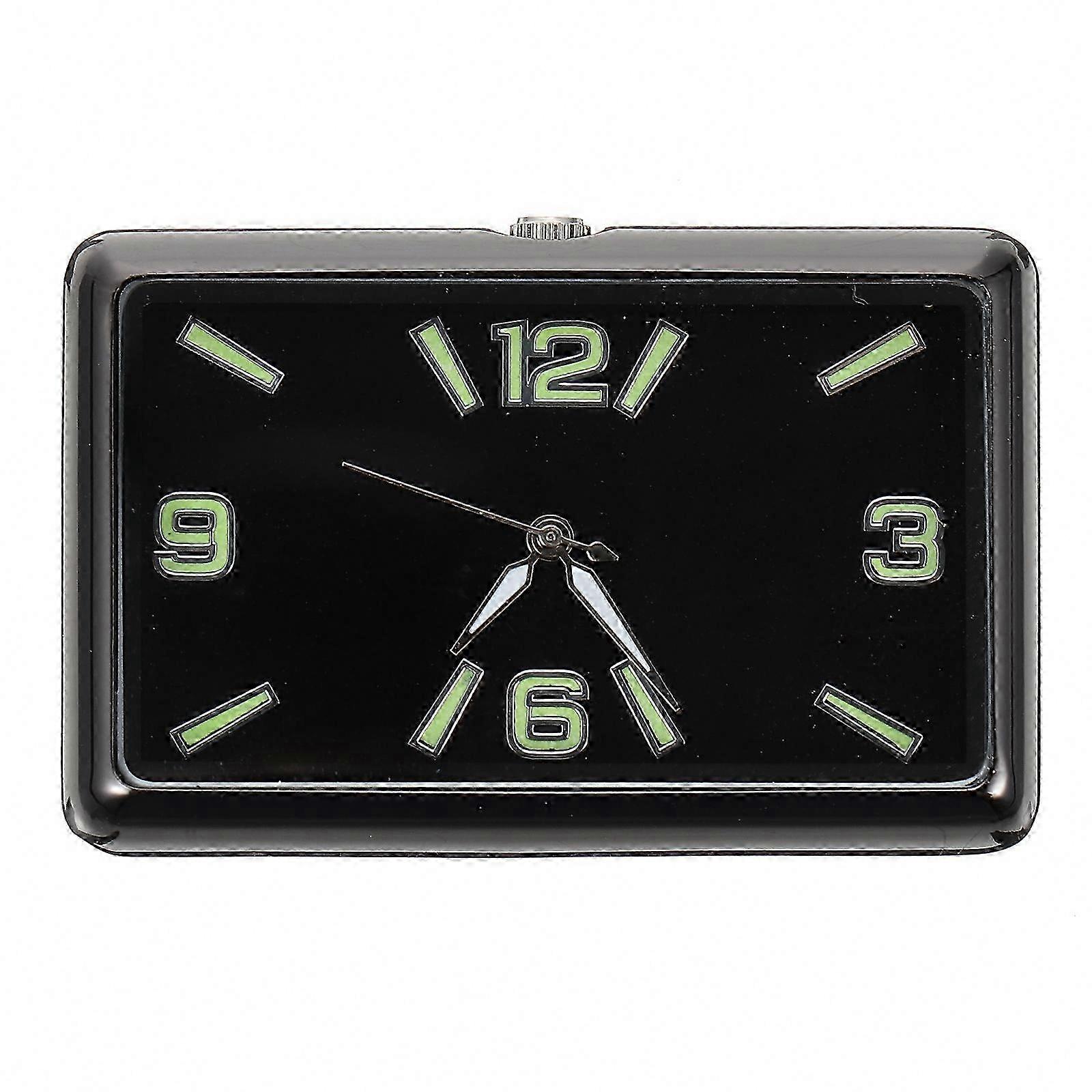 Tiny Square Clock for Car Dashboard Adhesive Decorative Timepiece