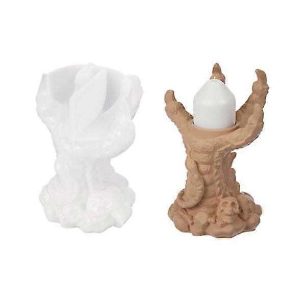 Mold for creating cute claw candlesticks