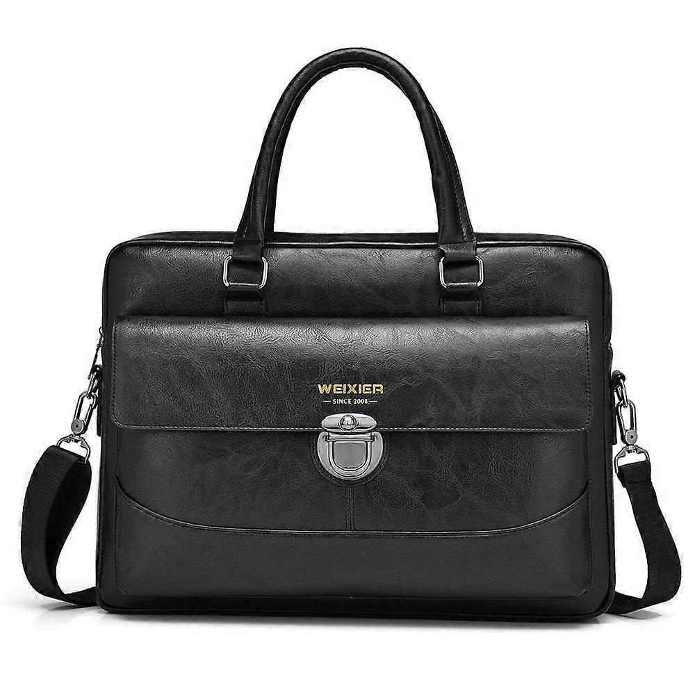 Men Commuter Briefcase Large Capacity Document Laptop Bag
