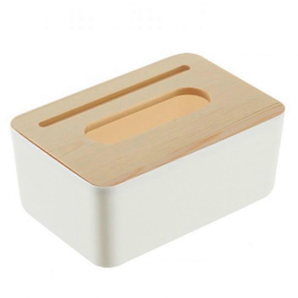 Pappershanddukshållare för papper, 2 st, vit bambu, papper, 2 st