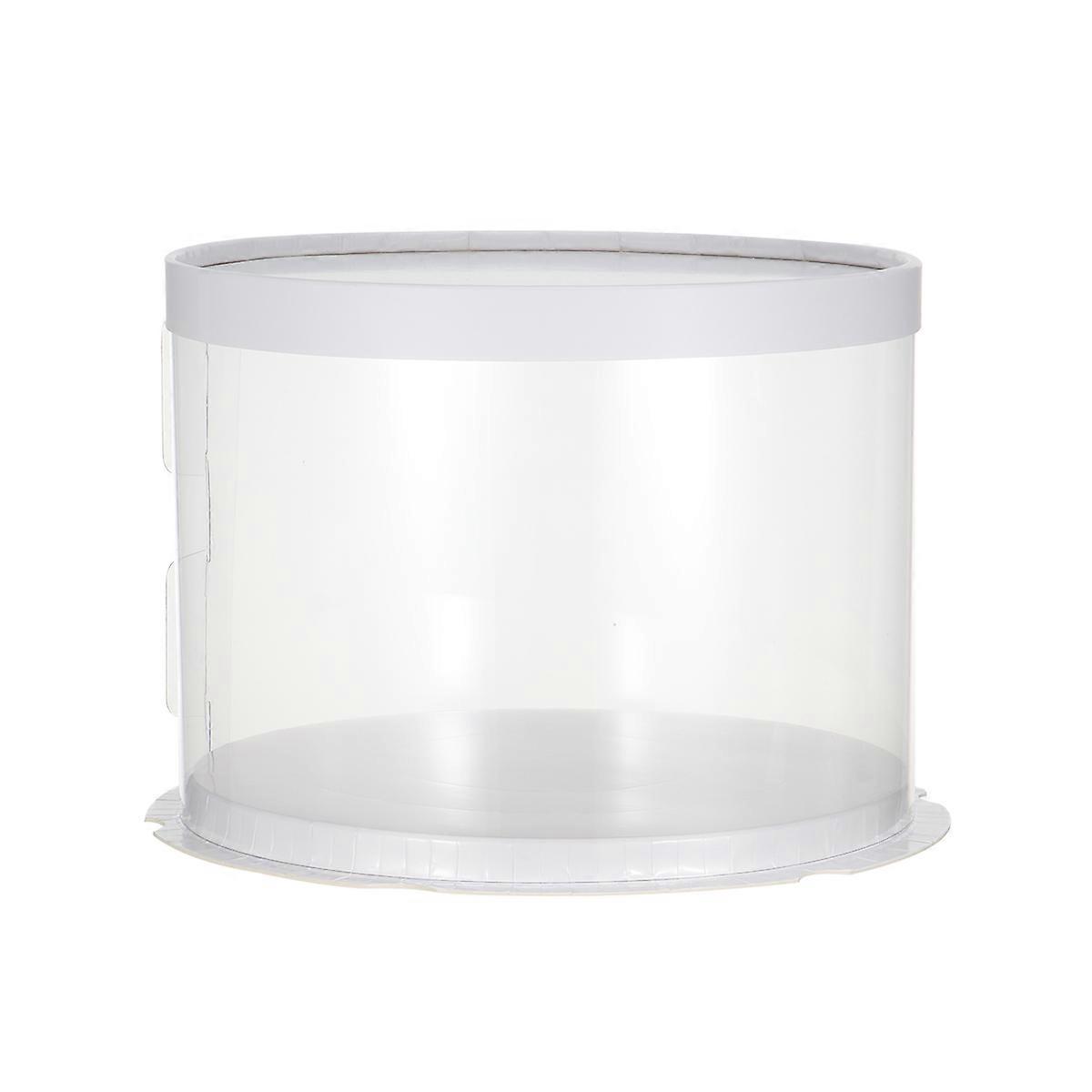 Cake Box Plastic Transparent for Cake Storage White Single-Layer Organizer
