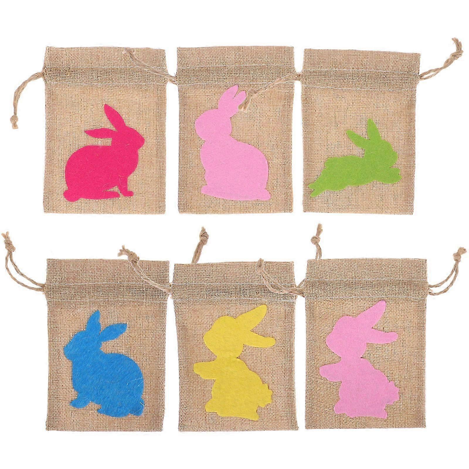 Drawstring Bags Easter Bunny Pattern for Jewelry Storage 30Pcs