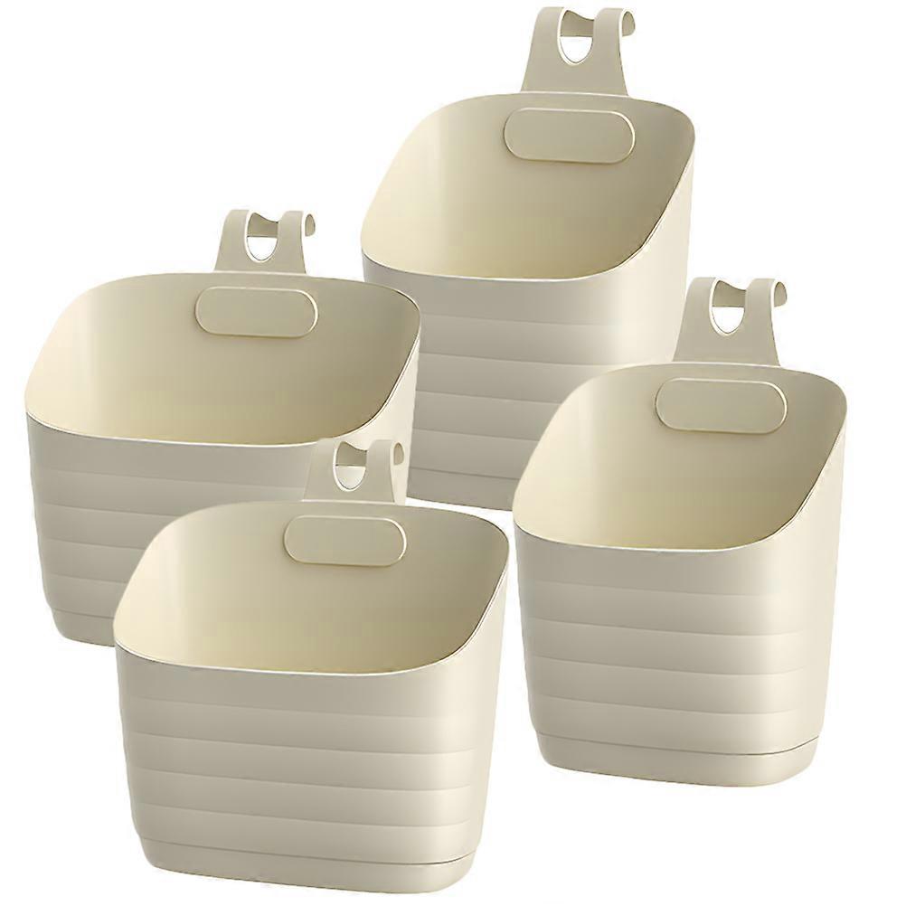 4PCS Wall Baskets Stackable Hanging Basket Kitchen Bathroom Wall Storage Baskets