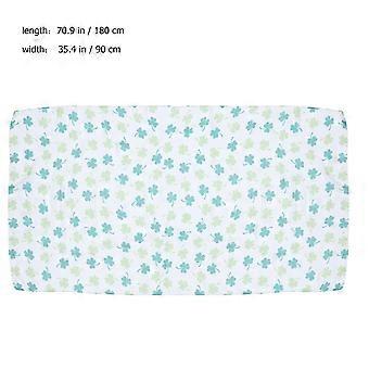 Clover Printed Scarf for Women White Yarn Shamrock Fashion Gift Accessary