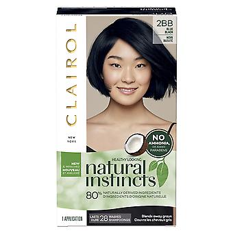 Clairol Natural Instincts Demi-permanent Hair Color Creme, 2bb Blue Black, 1 Application, Hair Dye
