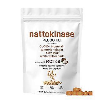 Nattokinase gemaakt met MCT-olie, 120 softgels, 4000 FU