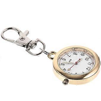 Golden Zinc Alloy Pocket Watch Keychain Durable Hanging Watch compatible withBag with Precise Time Display