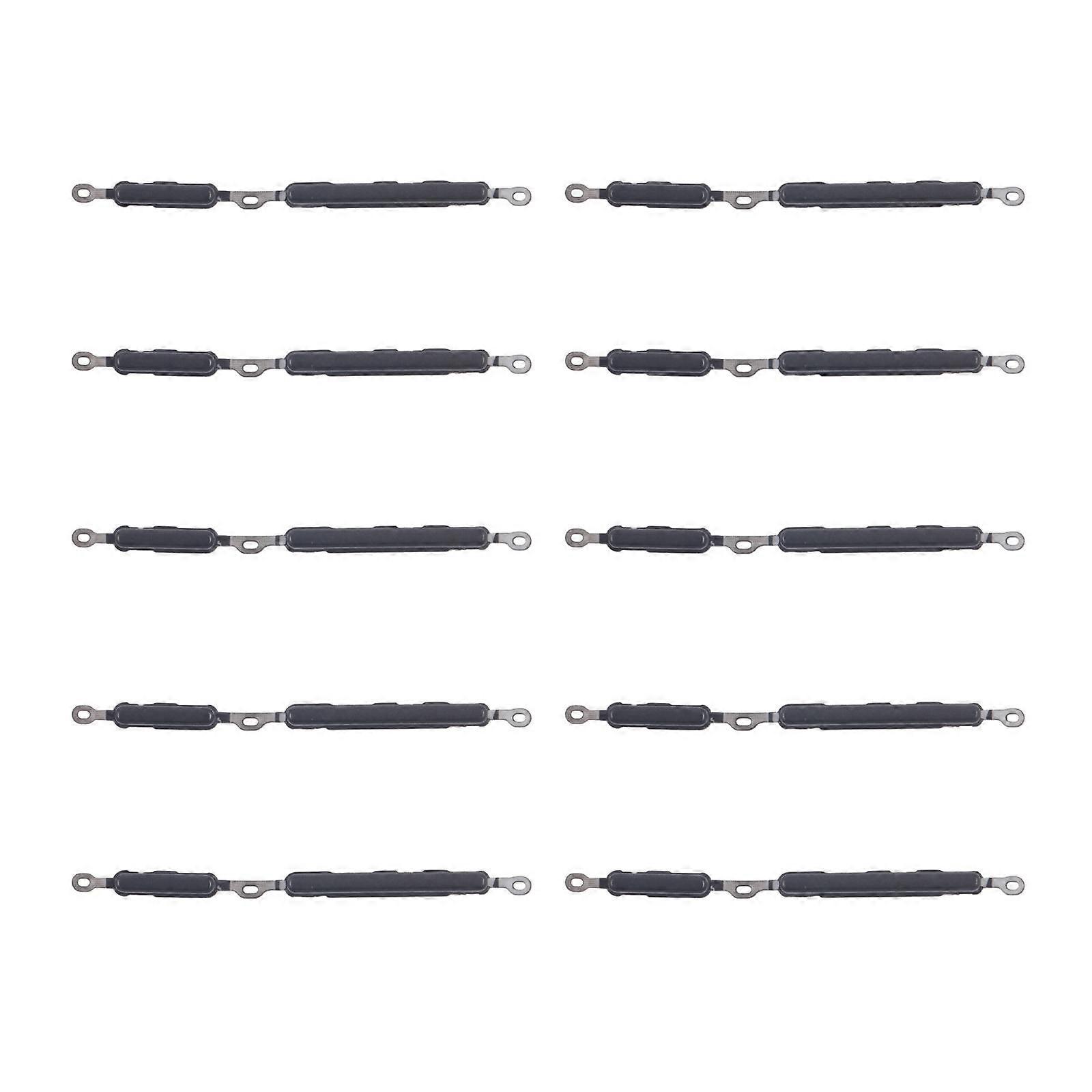 For Huawei Y7a 10pairs COMPATIBLE Power Button and Volume Control Button (Black)