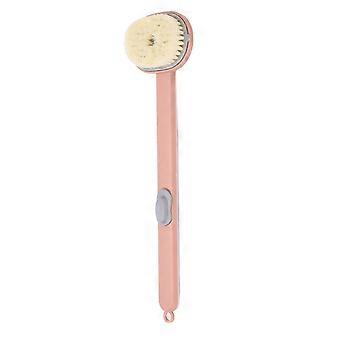 Badborstel Douche met lange steel Body Scrub Plastic Wash Spray Tool voor dames heren kinderen roze