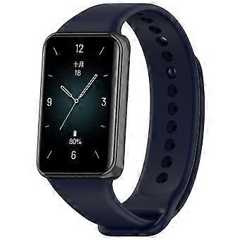For Honor Band 9 High Quality TPU Solid Color Watch Replacement Arm Band Dark Blue