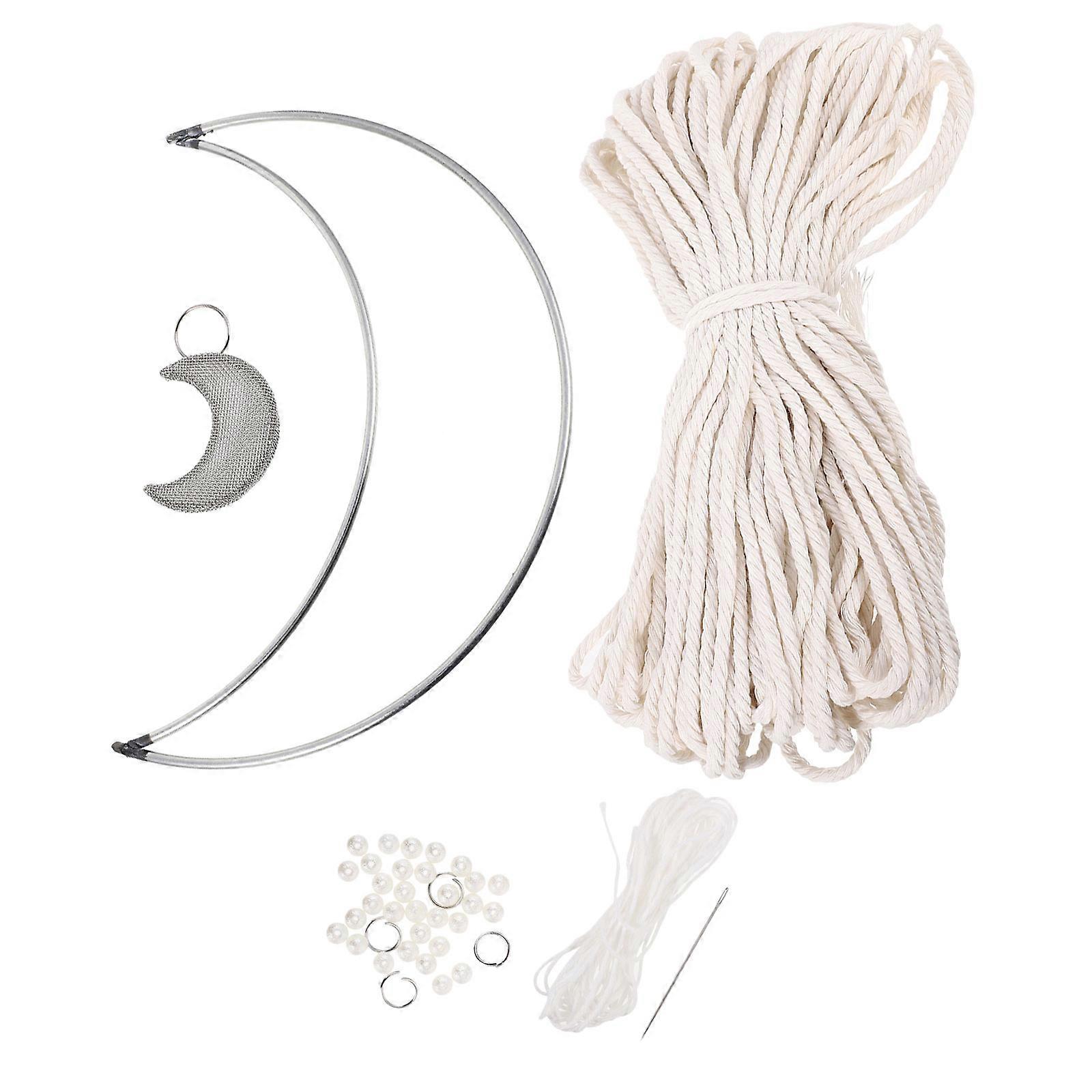 1 Set Macrame Rope Kit Handmade DIY Dream Catcher Kit Macrame Tapestry Accessory