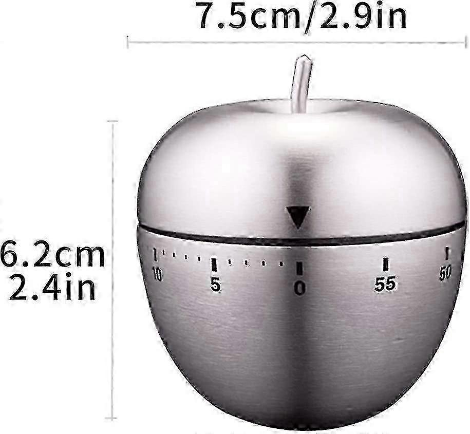 Kitchen Timer Kitchen Timer Apple Shape Manual Mechanical Rotation Alarm Kitchen