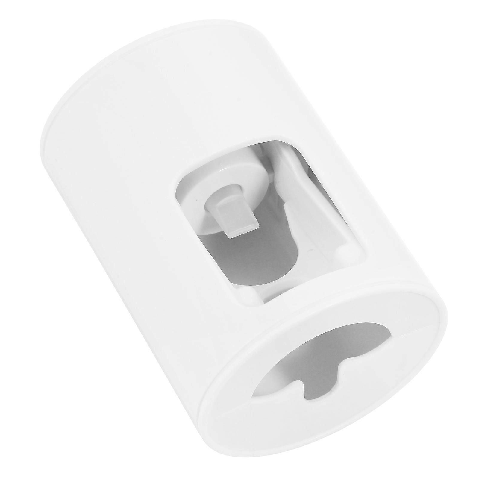 Punch-Free Toothpaste Dispenser Wall-Mounted Toothpaste Squeezer Toothpaste Storage Rack White