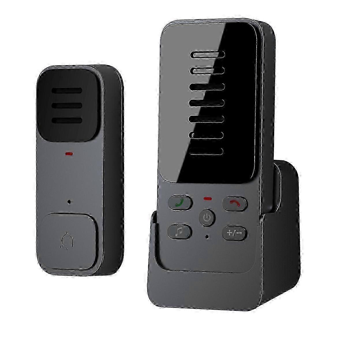 Wireless Intercom Doorbell 2-Way Audio Long Range One Button Elderly Pager