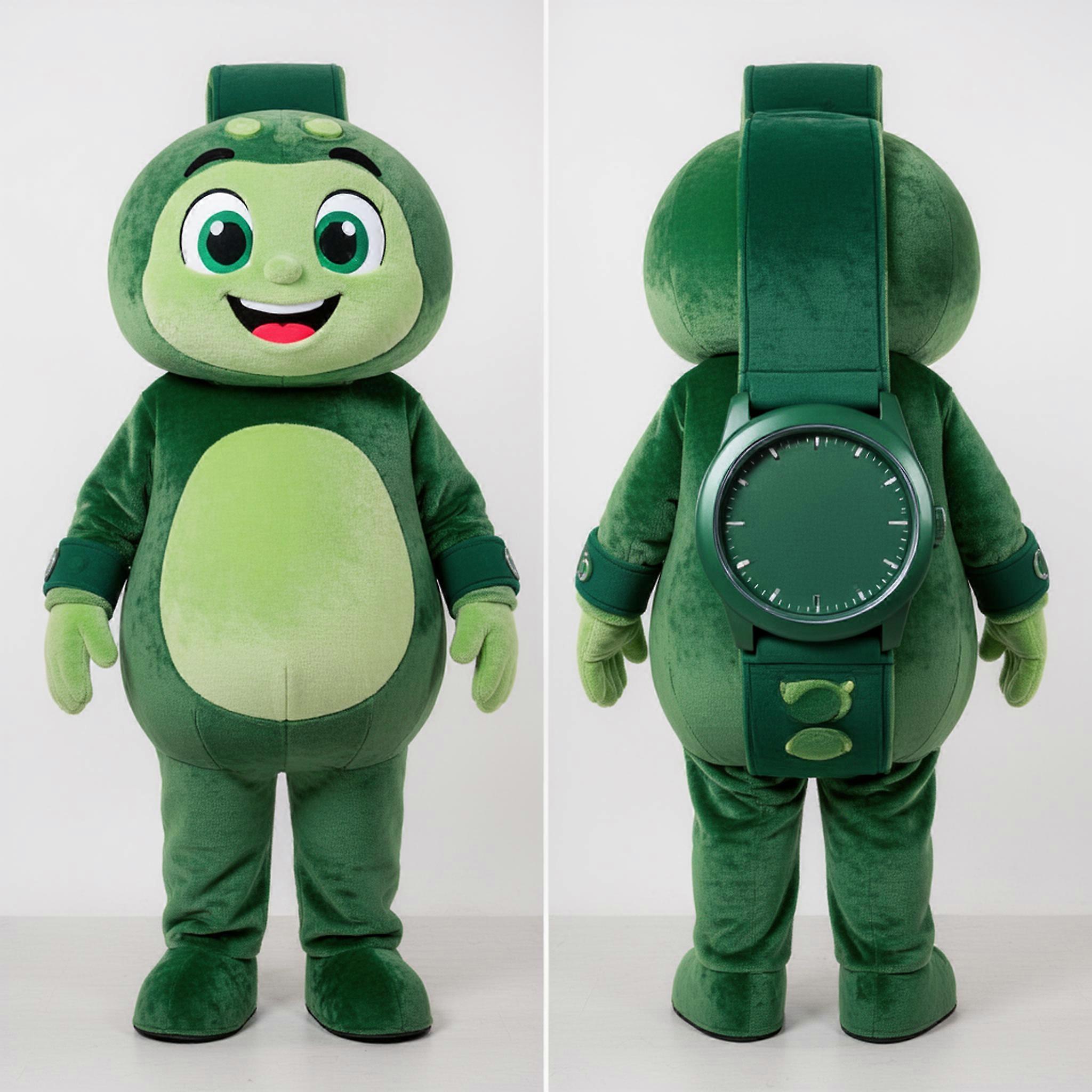MASTICOT Forest Green Rounded Wrist Watch Mascot