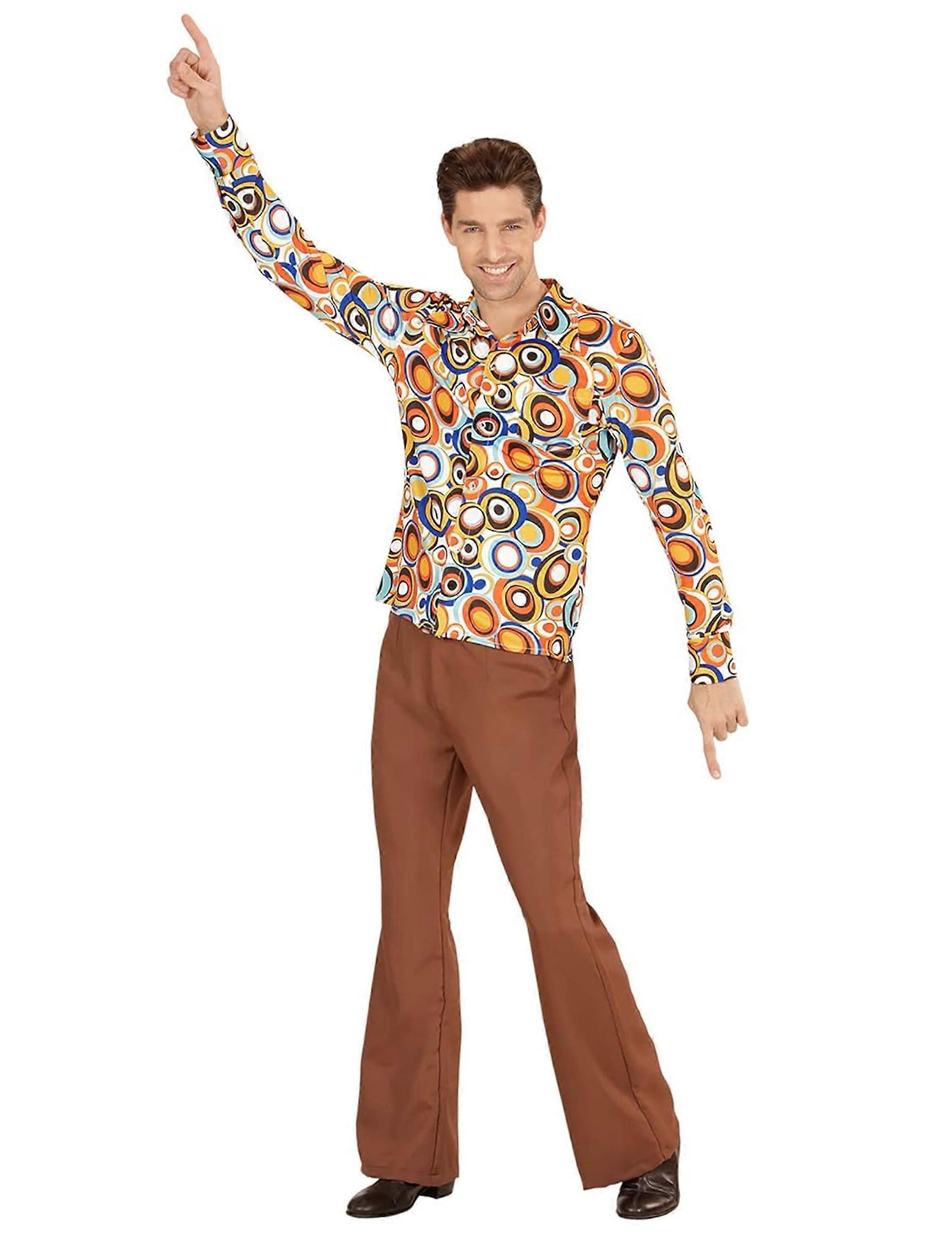 Men's 70s groovy bubbles shirt