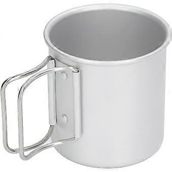 Copo de acampamento, óxido de alumínio leve seguro ultraleve caneca de água de piquenique de alta resistência com alça dobrável para uso externo