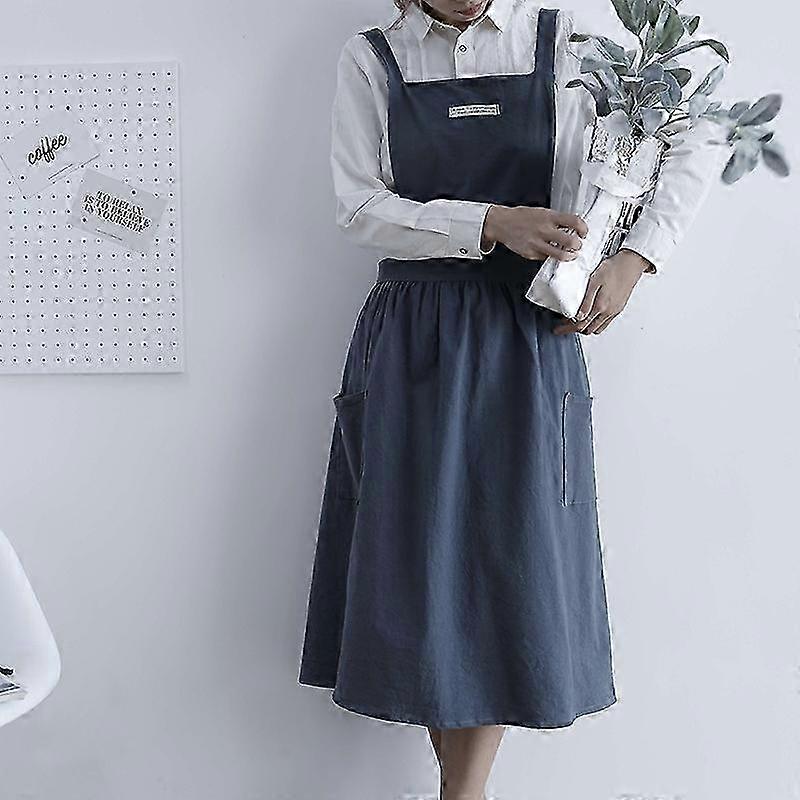 Washed Cotton Sleeveless Apron