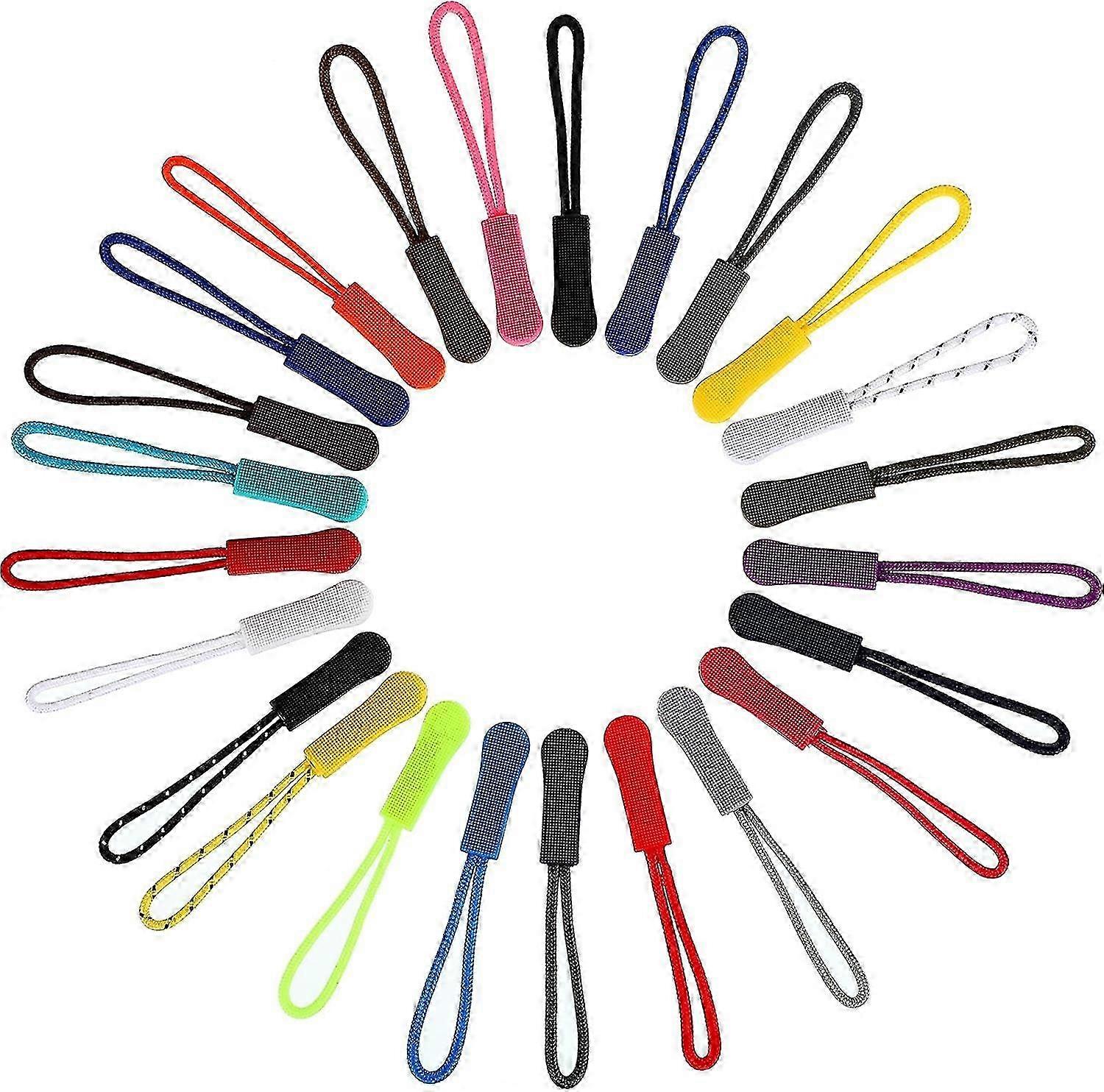 25-Colour Textured Zipper Pull Set 50 Pcs