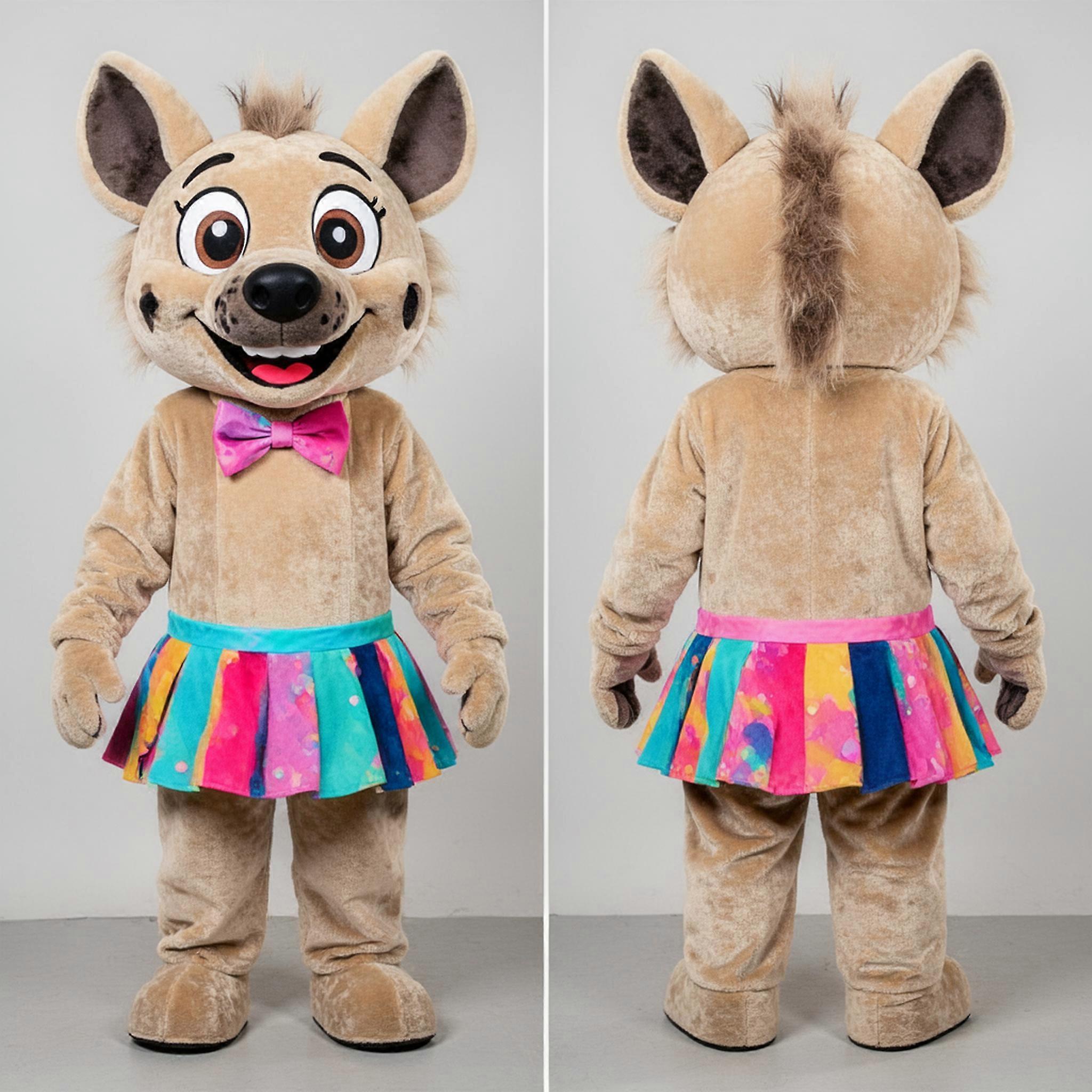 MASTICOT Beige Playful Hyena Mascot