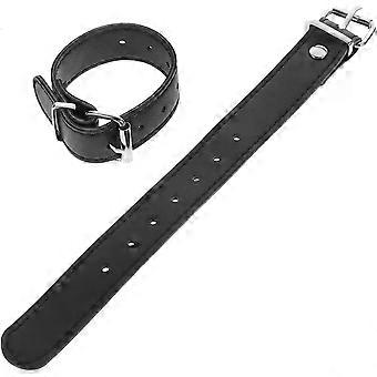 Adjustable Leather Bike Basket Strap, Black Pair
