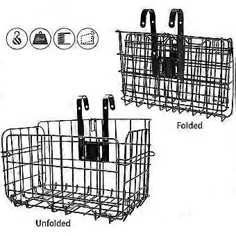 Compact Folding Metal Bike Basket