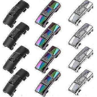 12 Pieces Shoelaces Buckle Lock Metal Quick Easy Shoelace No Tie Buckle Switch Logo For Kids Adults Shoe Strings