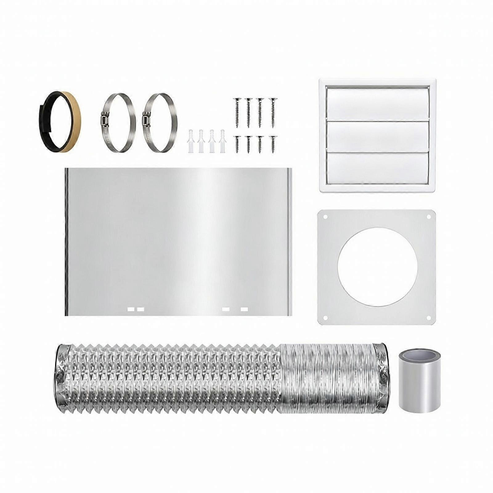 Through-Wall Exhaust Ventilation Kit Compact for Laundry Rooms